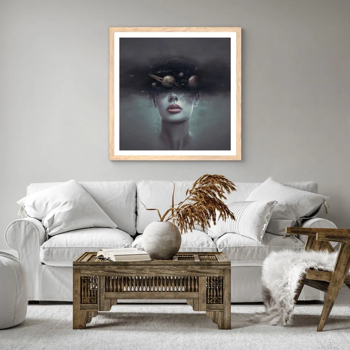 Plakat w ramie jasny dąb - A planety szaleją… - 30x30 cm