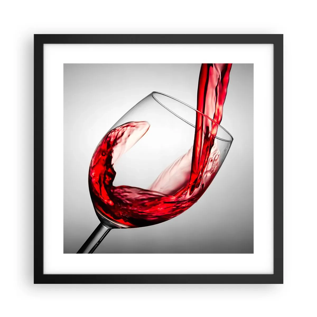 Plakat w czarnej ramie - Barwa - ruch - dźwięk - 40x40 cm