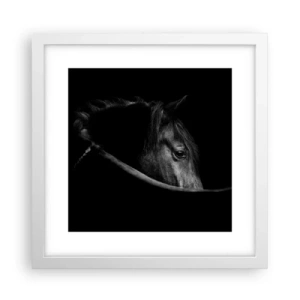 Plakat w białej ramie - Czarny książę - 30x30 cm