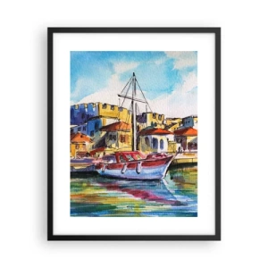 Plakat w czarnej ramie - Tęczowe popołudnie - 40x50 cm