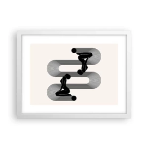 Plakat w białej ramie - Zmysłowa symetria - 40x30 cm