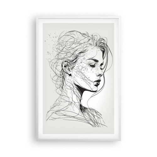 Plakat w białej ramie - Portret w zamyśleniu - 61x91 cm