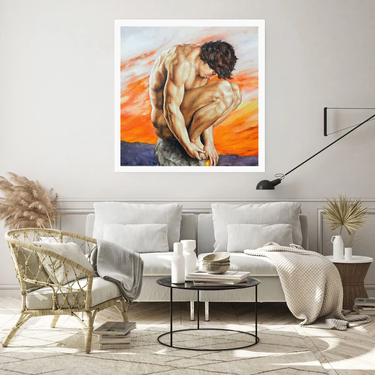 Plakat - Zatopiony w sobie - 40x40 cm