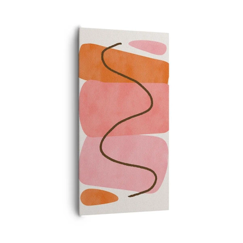 Obraz na płótnie - łagodny ruch form - 65x120 cm