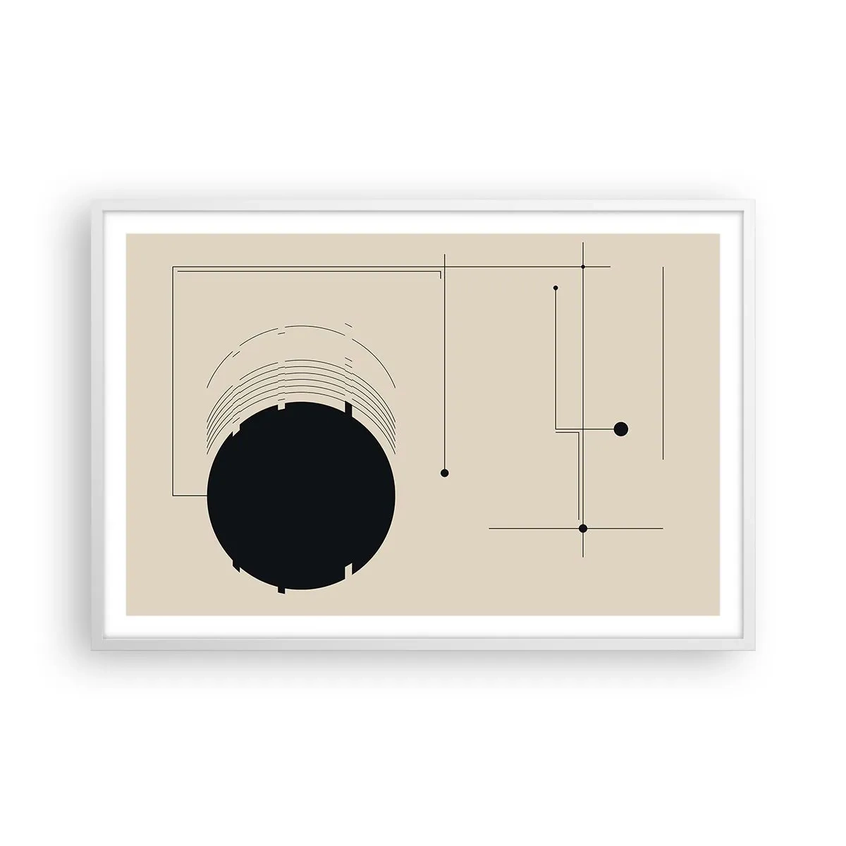 Plakat w białej ramie - Sprężysta i dynamiczna kompozycja - 91x61 cm