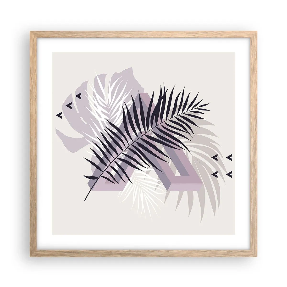 Plakat w ramie jasny dąb - Cień cienia - 50x50 cm