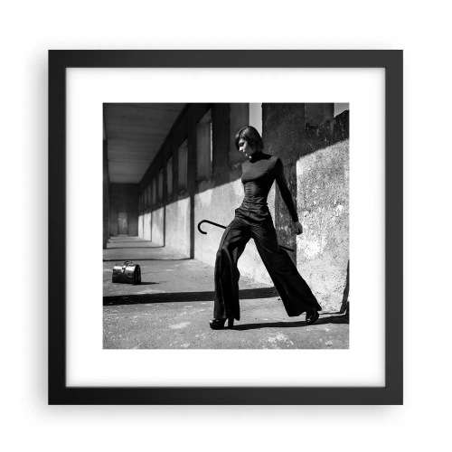 Plakat w czarnej ramie -  Miejska elegancja - 30x30 cm