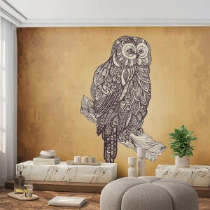 Fototapeta na wymiar Premium Sand - Misterne ornamenty mądrości - Sowa, Ptak, Zwierzę