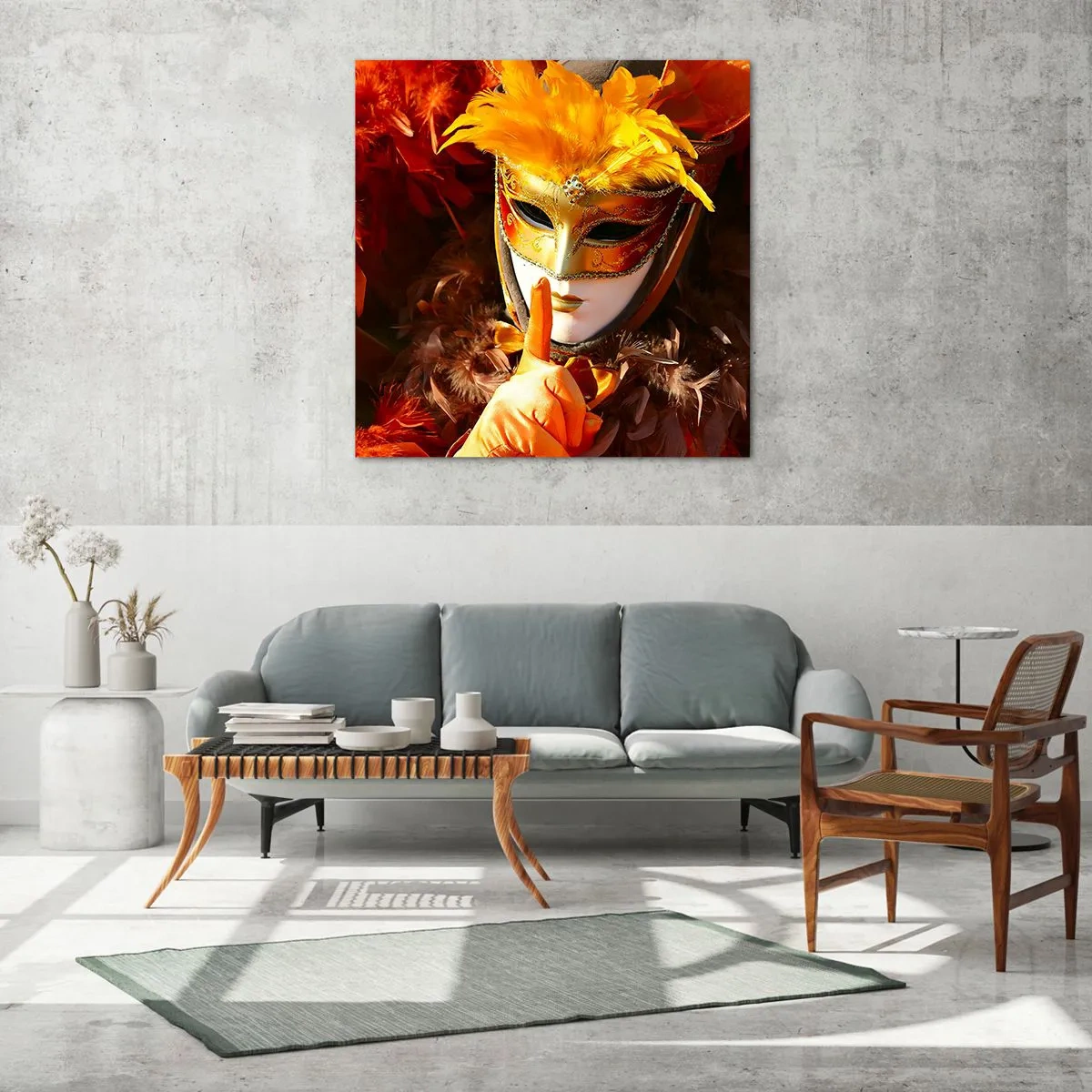 Obraz na szkle - Tajemnica to część gry - 60x60 cm