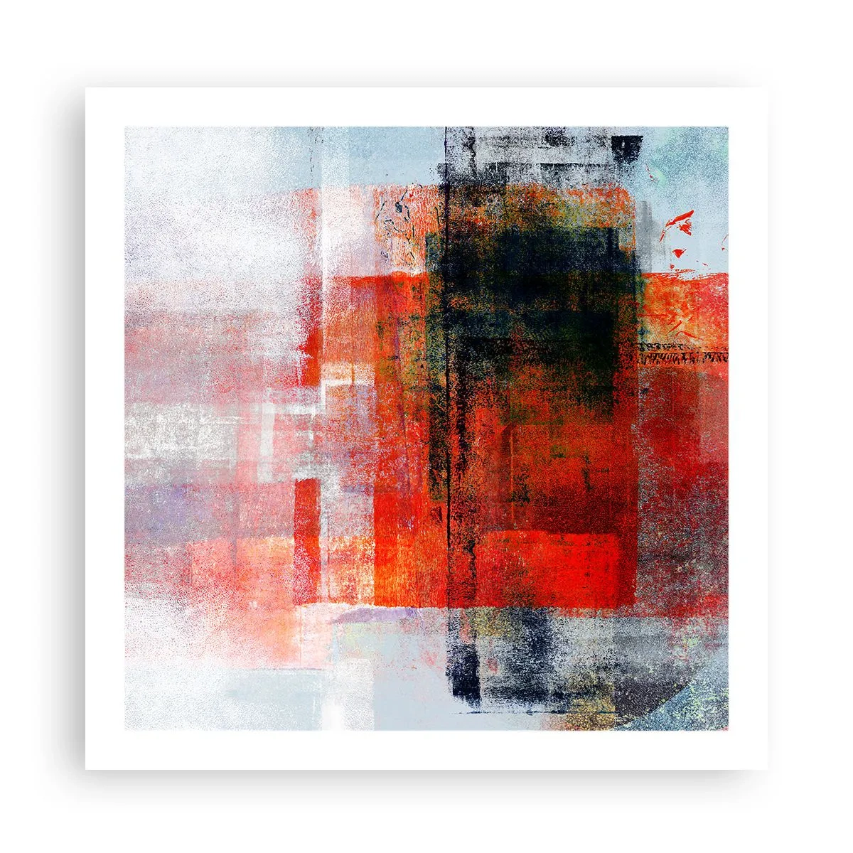 Plakat - Kompozycja rozżarzona - 60x60 cm