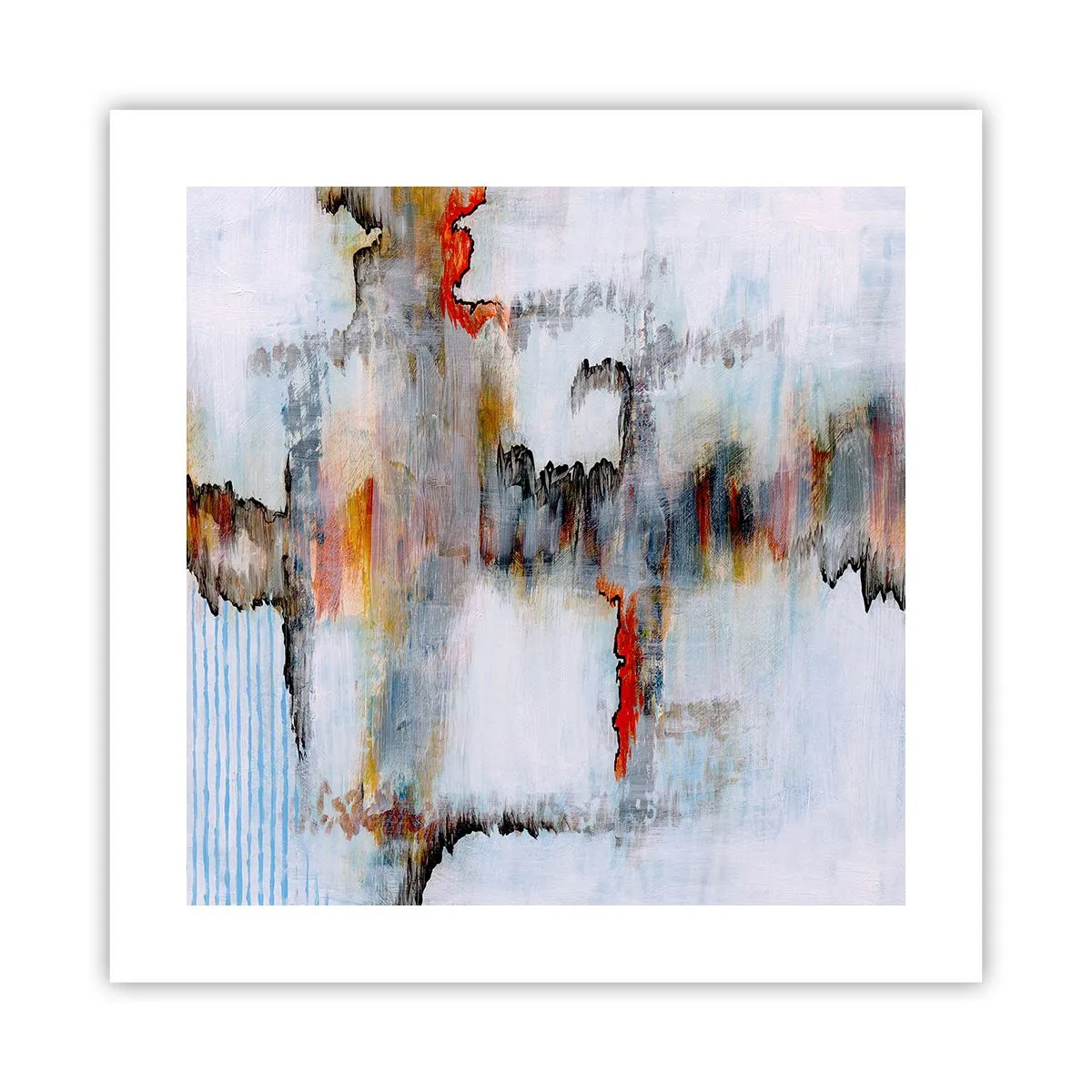 Plakat - Patykiem na wodzie - 40x40 cm