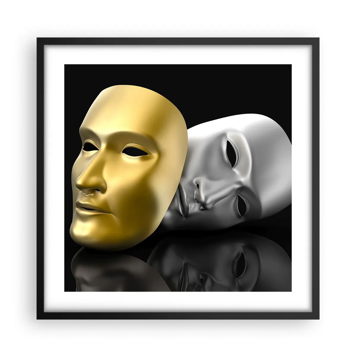 Plakat w czarnej ramie - Życie to jest teatr - 50x50 cm