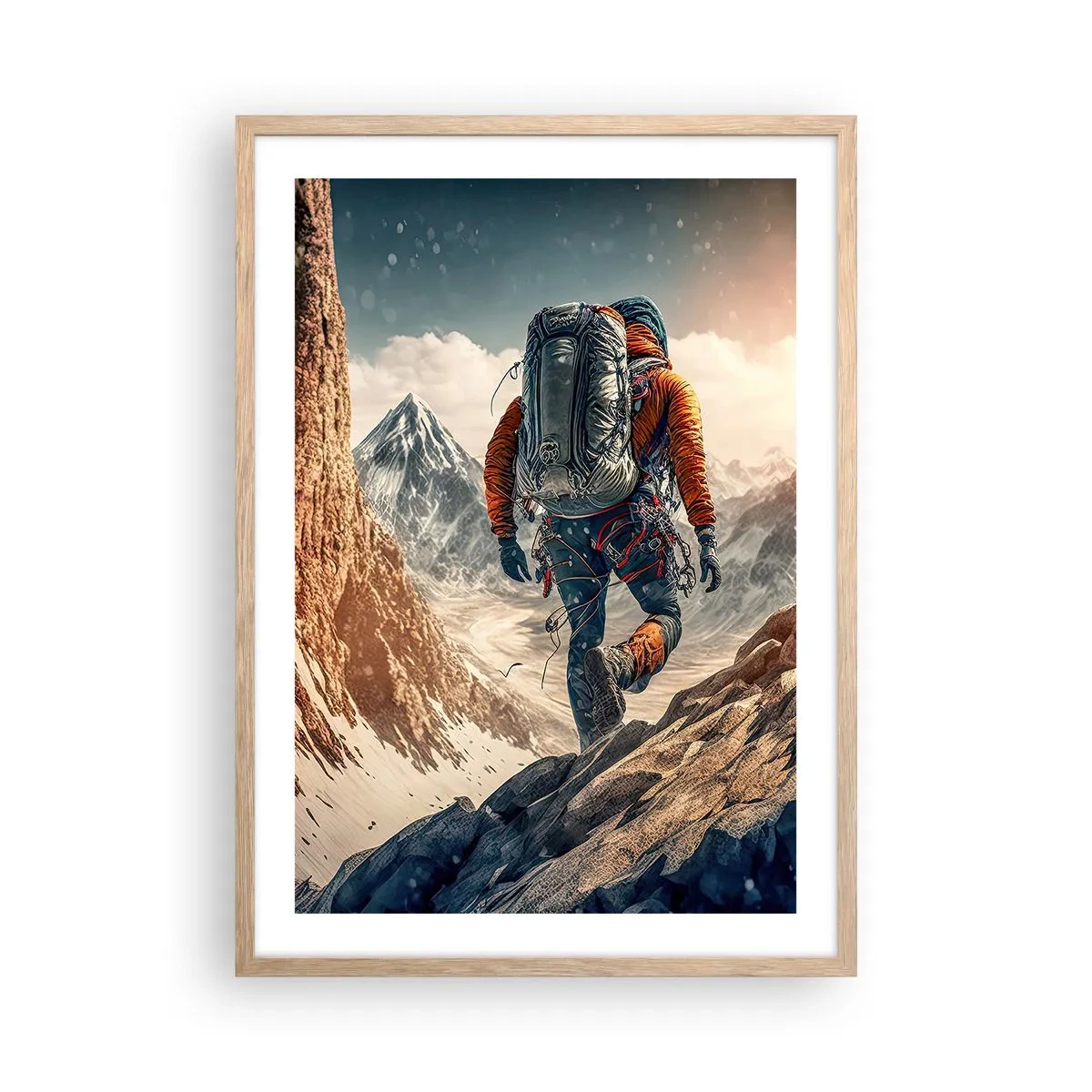 Plakat w ramie jasny dąb - Samotny wojownik - 50x70 cm