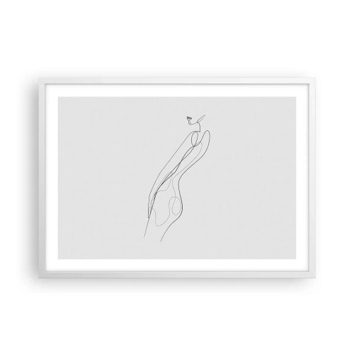 Plakat w białej ramie - Zaledwie obietnica - 70x50 cm