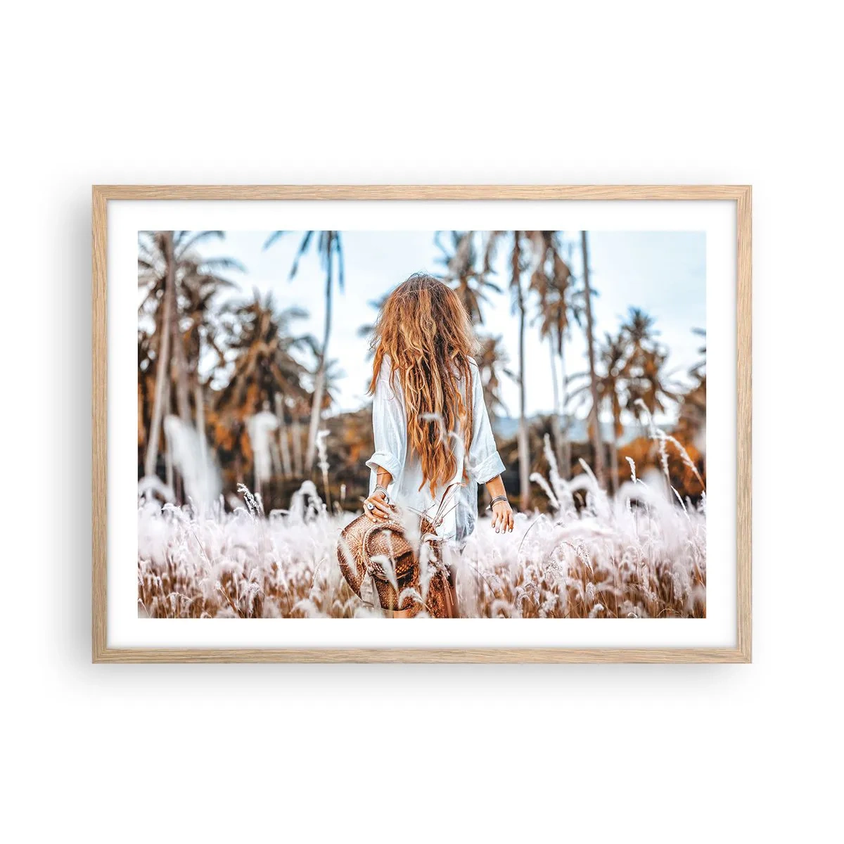 Plakat w ramie jasny dąb - Zrodzona z puchu traw - 70x50 cm