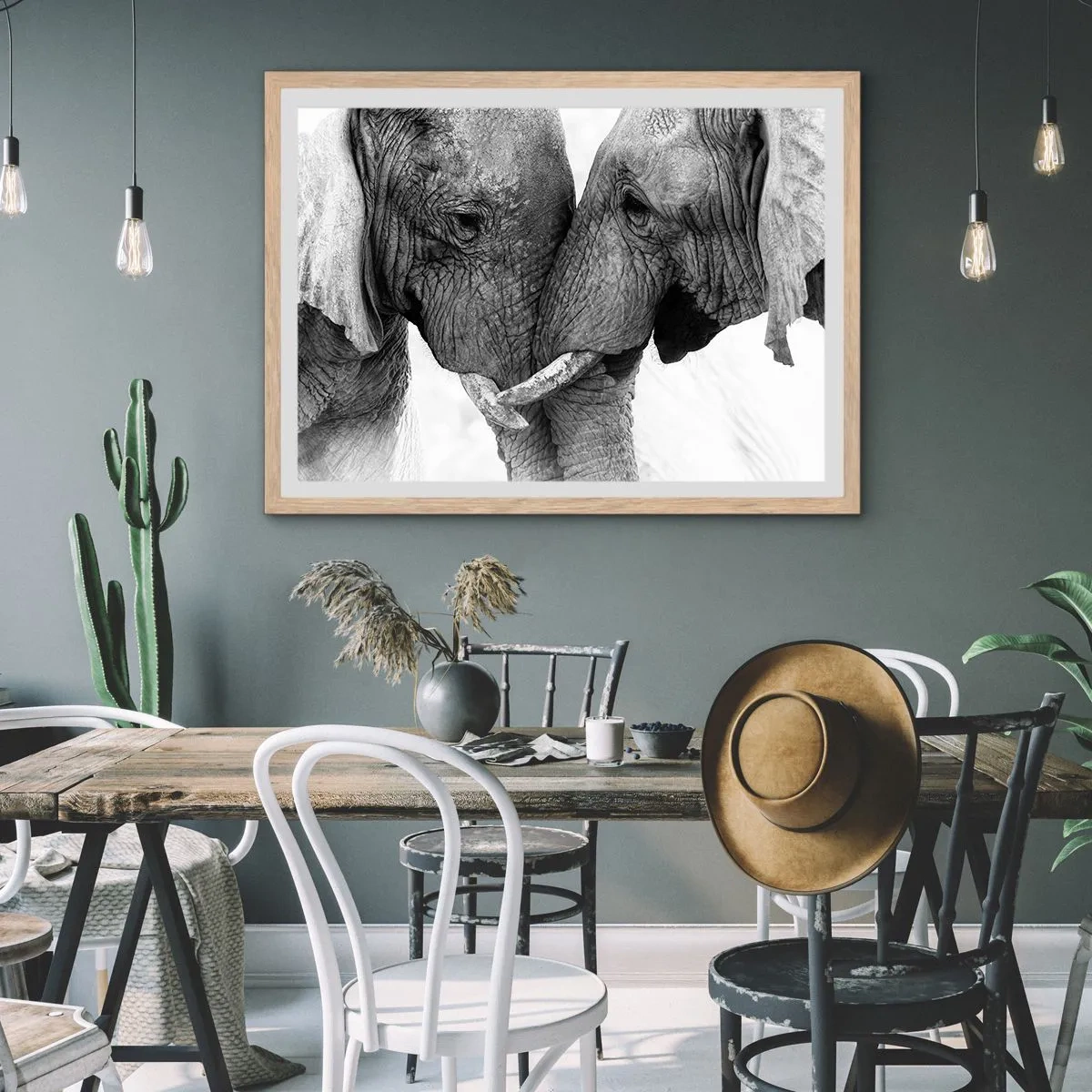 Plakat w ramie jasny dąb - Serdeczne wyznanie - 50x40 cm