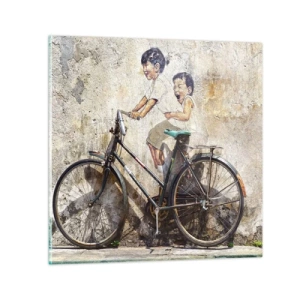 Obraz na szkle - Prawda czy fałsz? - 60x60 cm