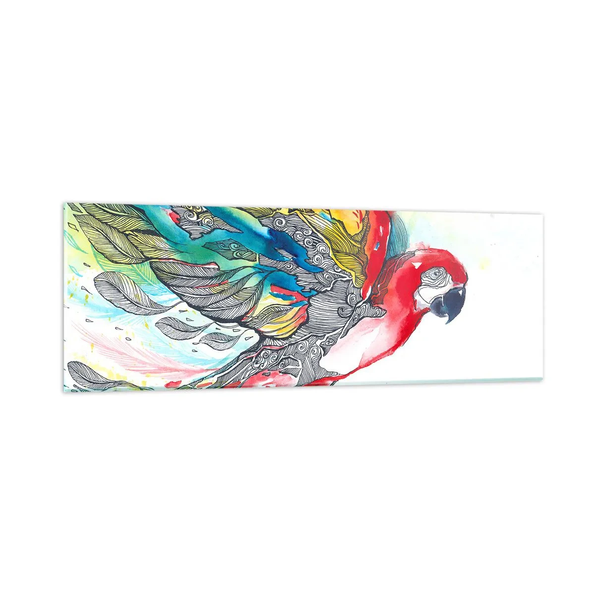 Obraz na szkle - Żyj kolorowo - 90x30 cm