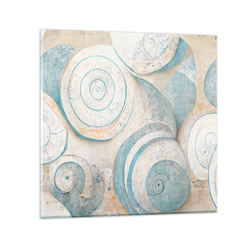 Obraz na szkle - Co kryje muszla? - 50x50 cm