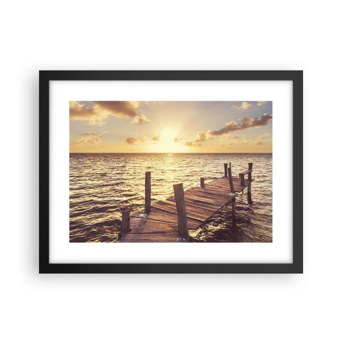 Plakat w czarnej ramie - Złota kraina łagodności - 40x30 cm