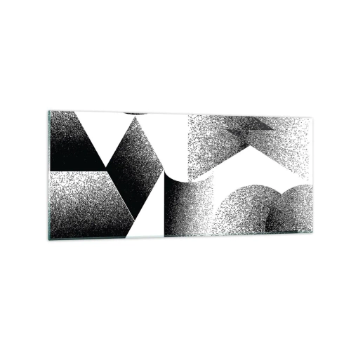 Obraz na szkle - Geometria złożona z kątów i owalnych kształtów - 120x50cm - Kąty i owale - Nowoczesna dekoracja ścienna do salonu i sypialni ARTTOR