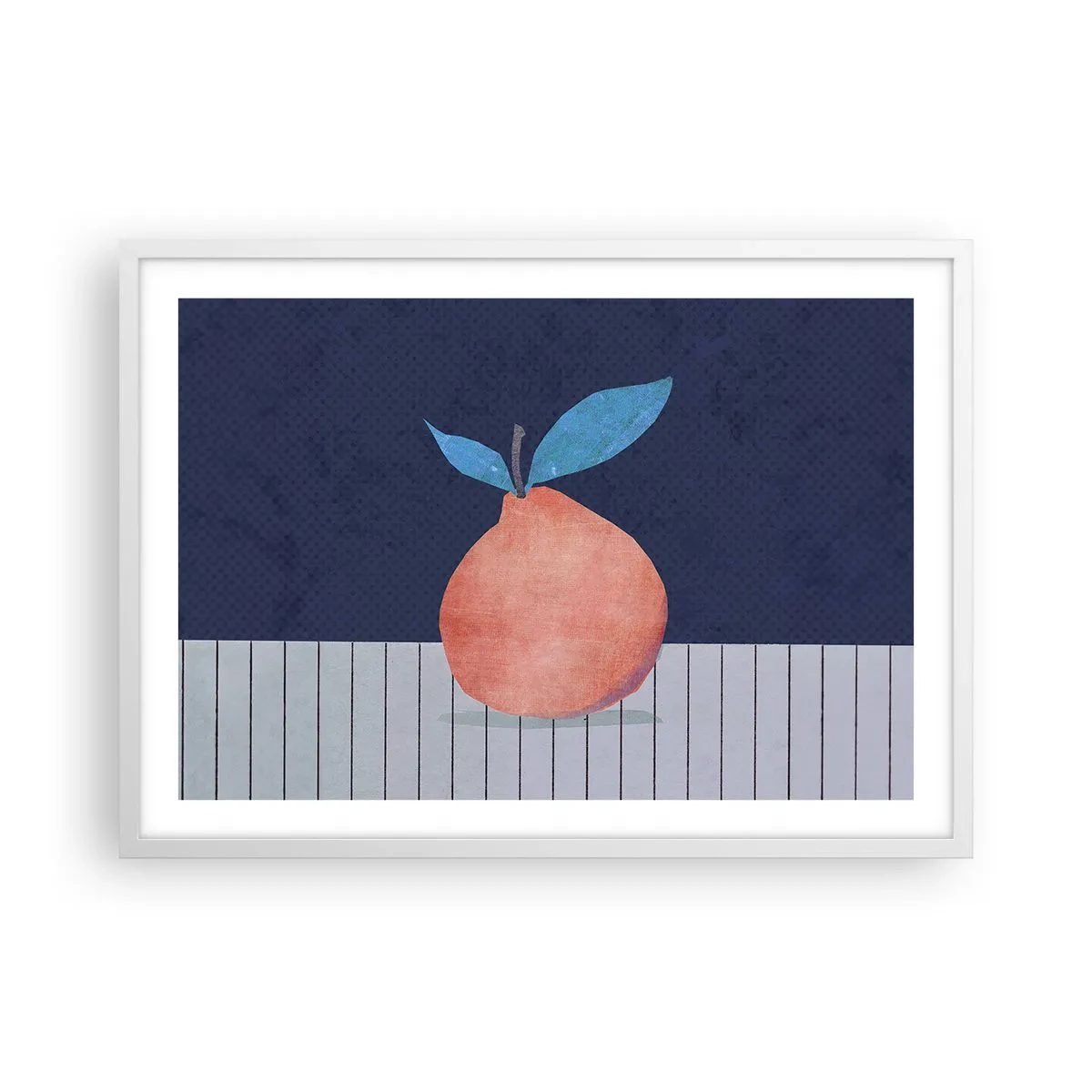 Plakat w białej ramie - Wypukłość i płaszczyzna - 70x50 cm