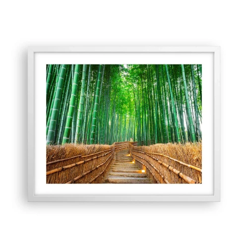 Plakat w białej ramie - Esencja azjatyckiej natury - 50x40 cm