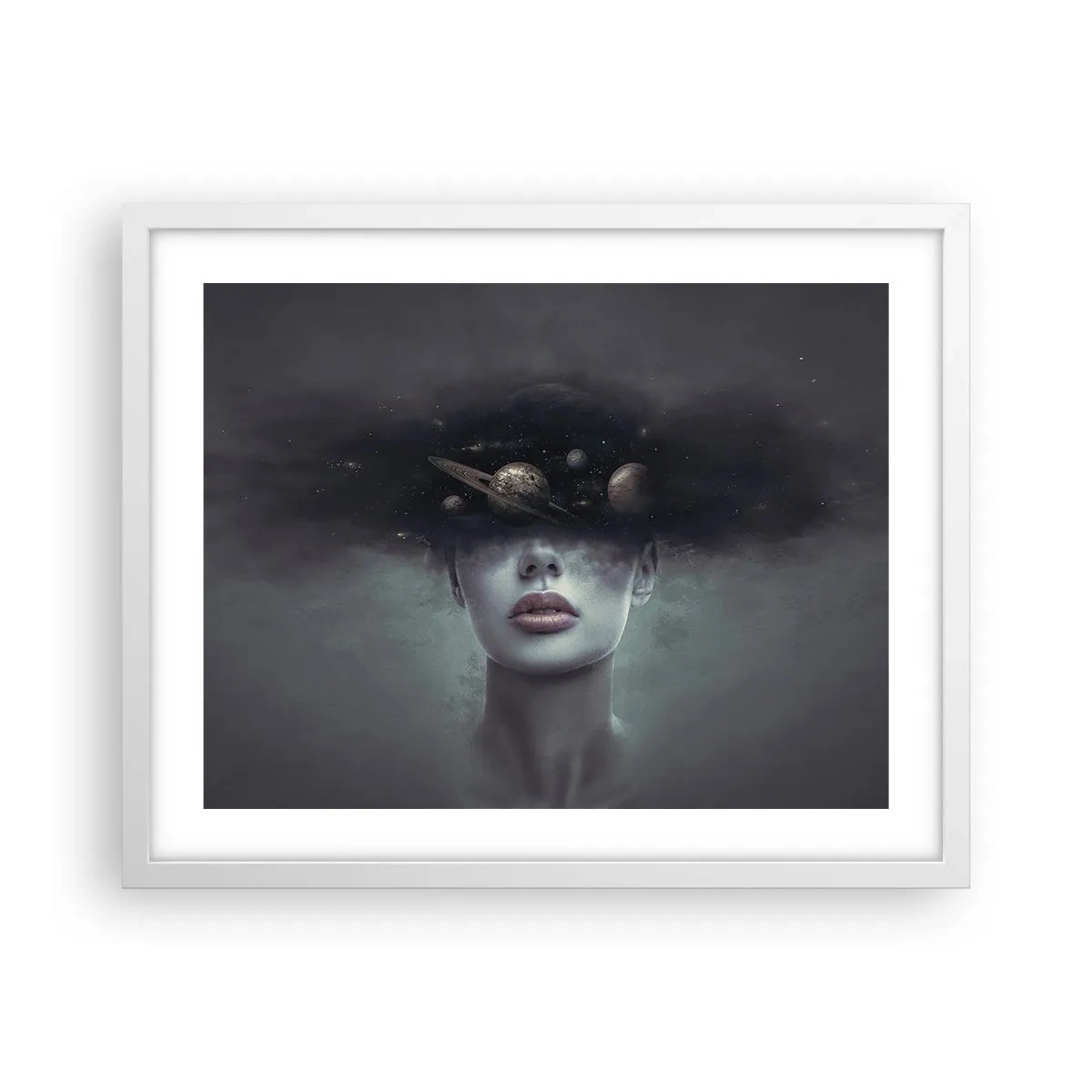 Plakat w białej ramie - A planety szaleją… - 50x40 cm