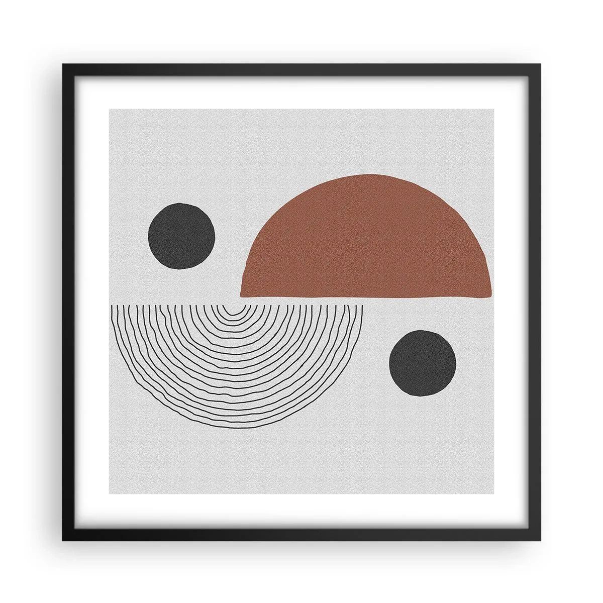 Plakat w czarnej ramie - Doskonałość koła - 50x50 cm