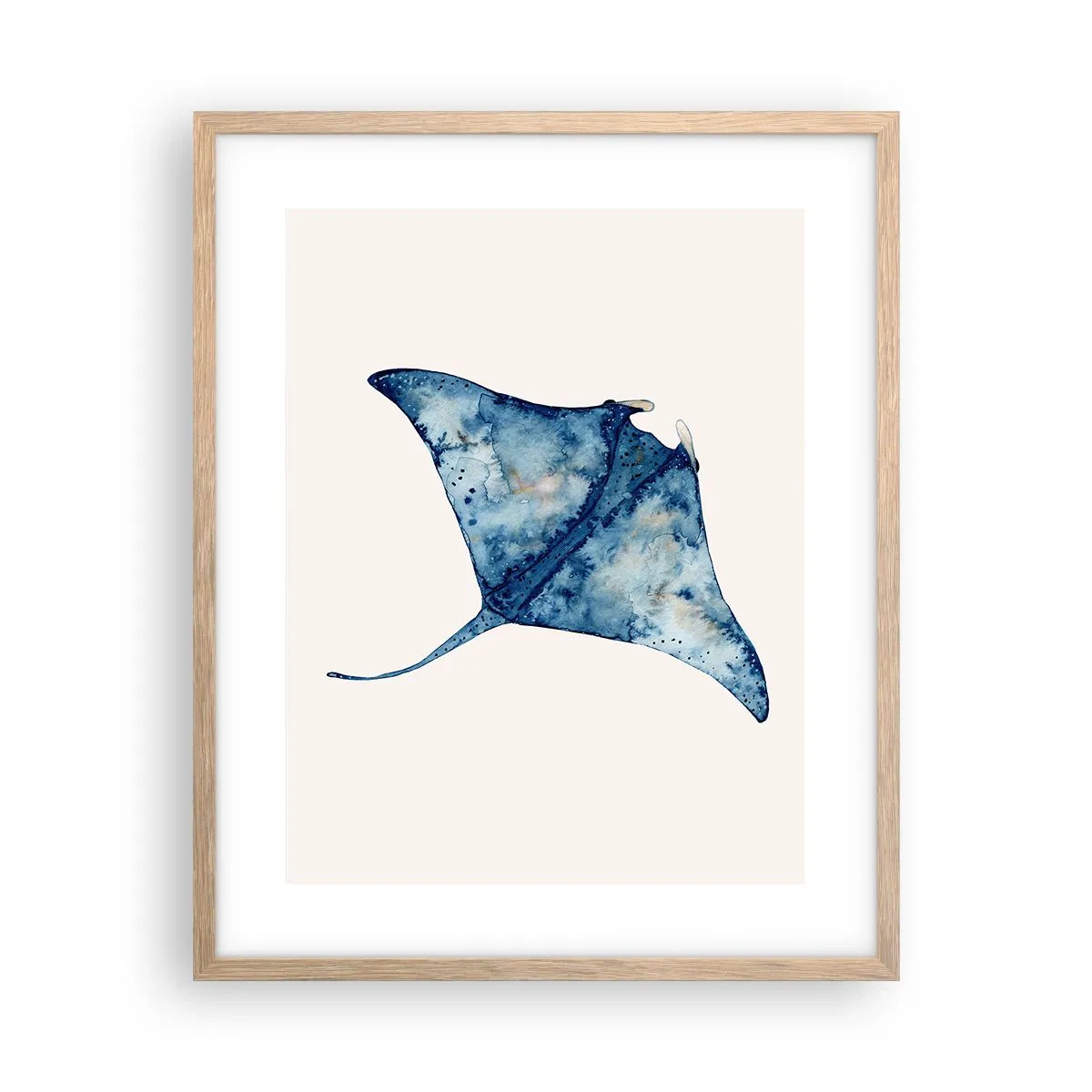 Plakat w ramie jasny dąb - Życie w błękicie - 40x50 cm