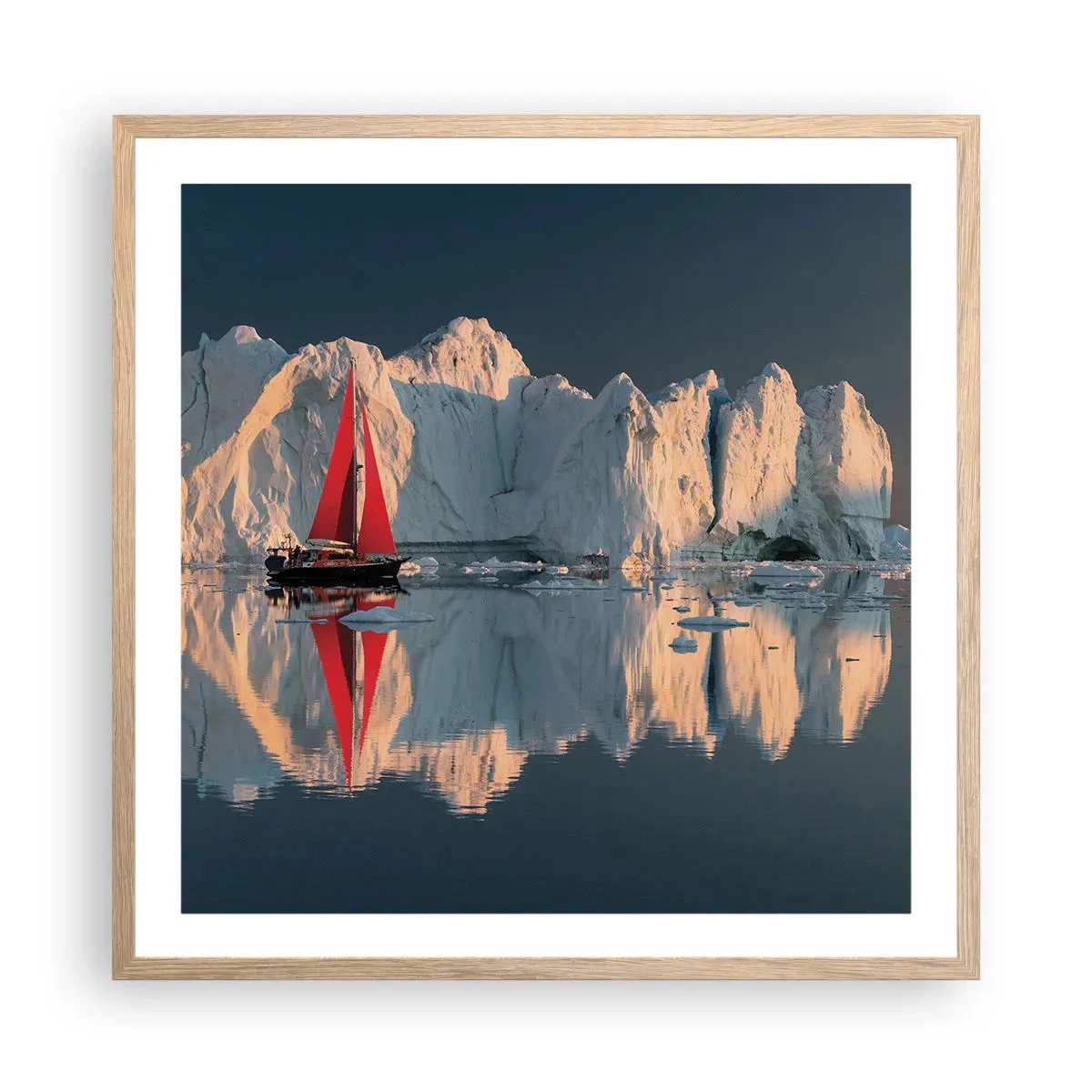 Plakat w ramie jasny dąb - Na krańcu świata - 60x60 cm