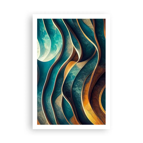 Plakat - Meandry błękitu - 61x91 cm