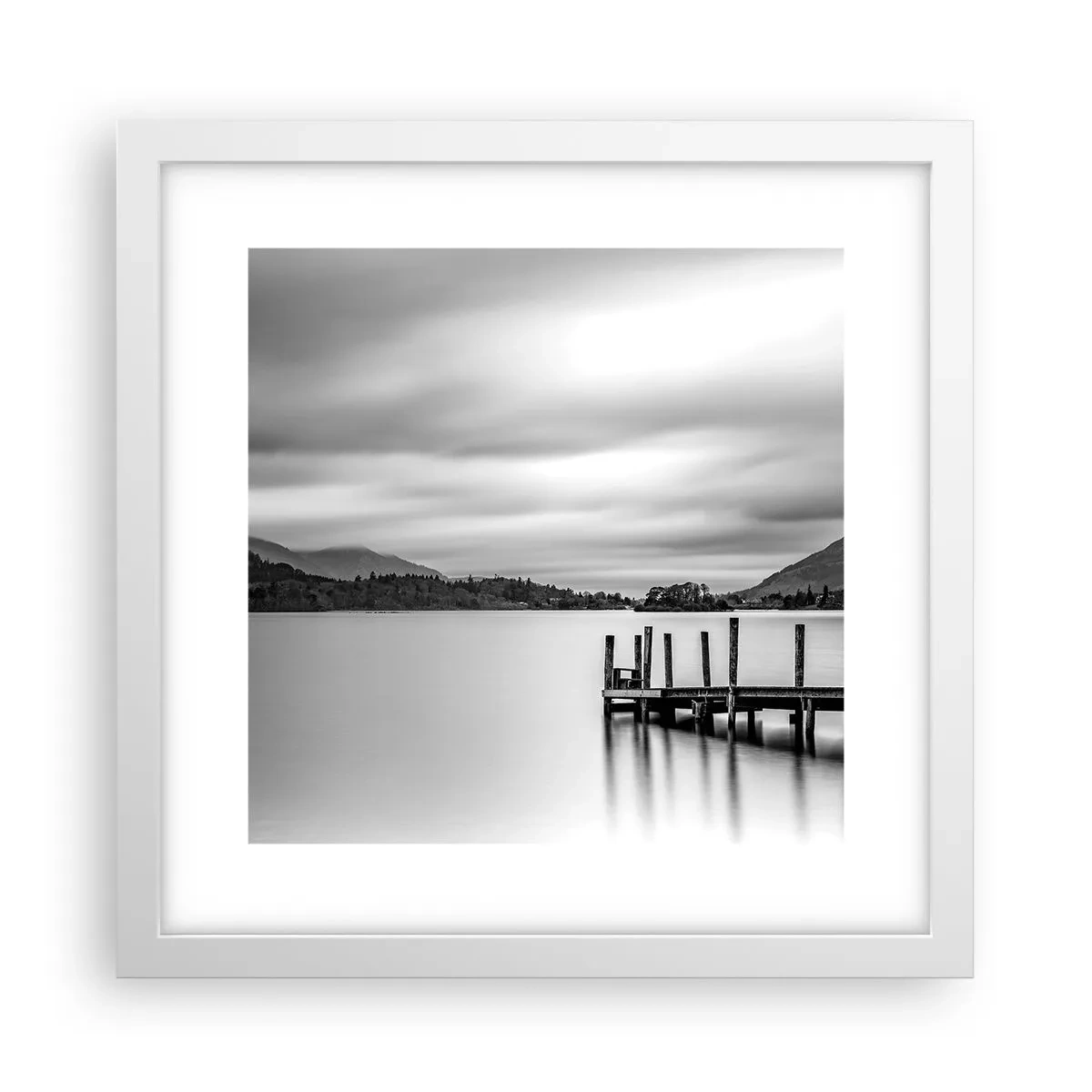 Plakat w białej ramie - Łagodność i siła - 30x30 cm