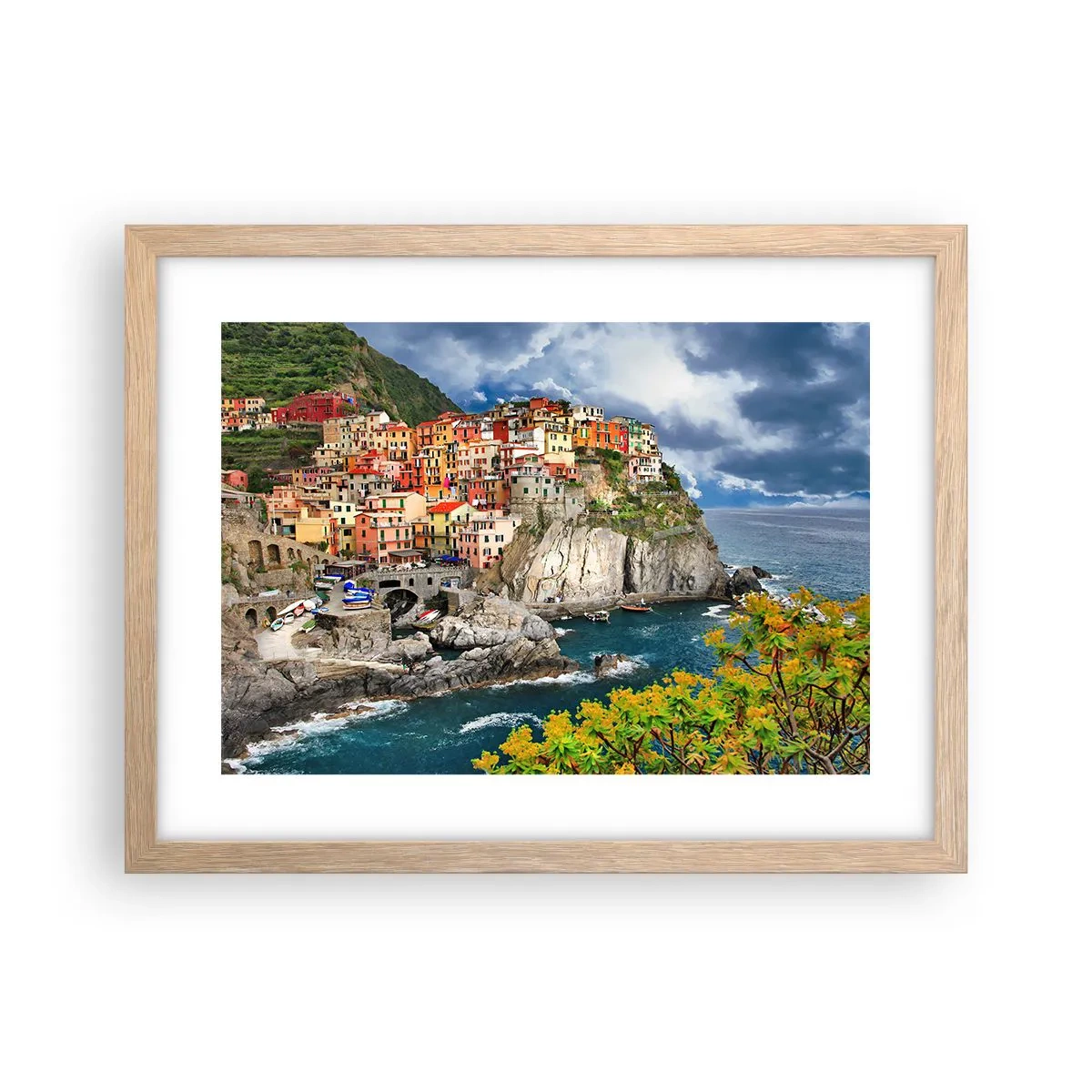Plakat w ramie jasny dąb - Gromadka przytulona do skał - 40x30 cm