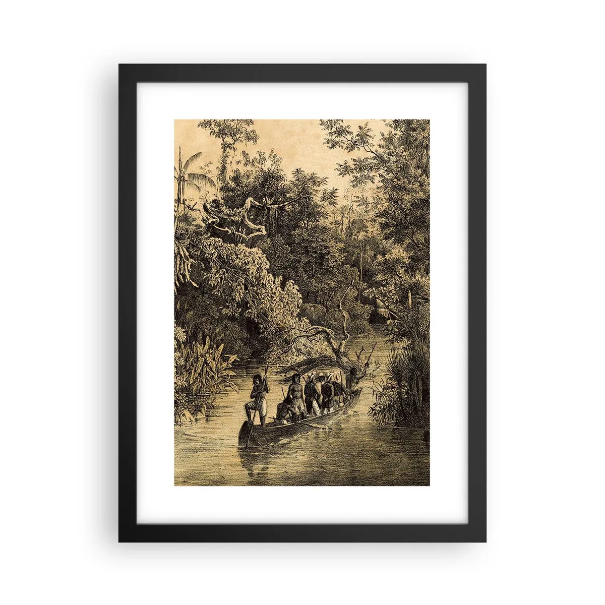 Plakat w czarnej ramie - Wyprawa do źródła - 30x40 cm