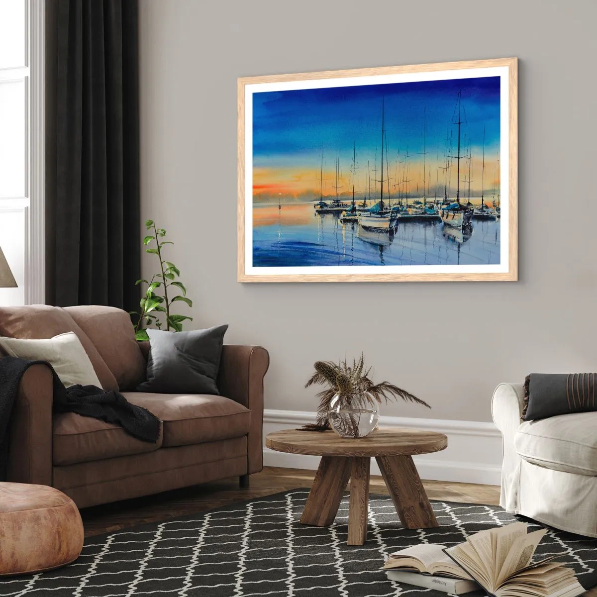 Plakat w ramie jasny dąb - Koniec dobrego dnia - 100x70 cm