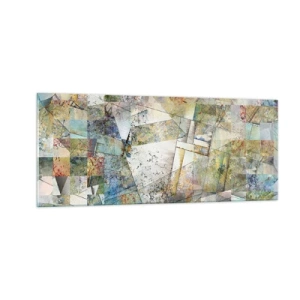 Obraz na szkle - Geometryczne przetasowanie - 100x40 cm