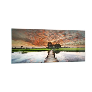 Obraz na szkle - Rozłóż ramiona - oddychaj  - 100x40 cm