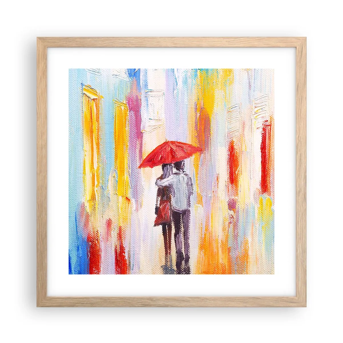 Plakat w ramie jasny dąb - Niech pada dalej - 40x40 cm