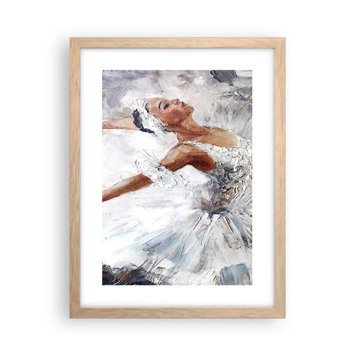 Plakat w ramie jasny dąb - Delikatna i lekka jak tiul - 30x40 cm