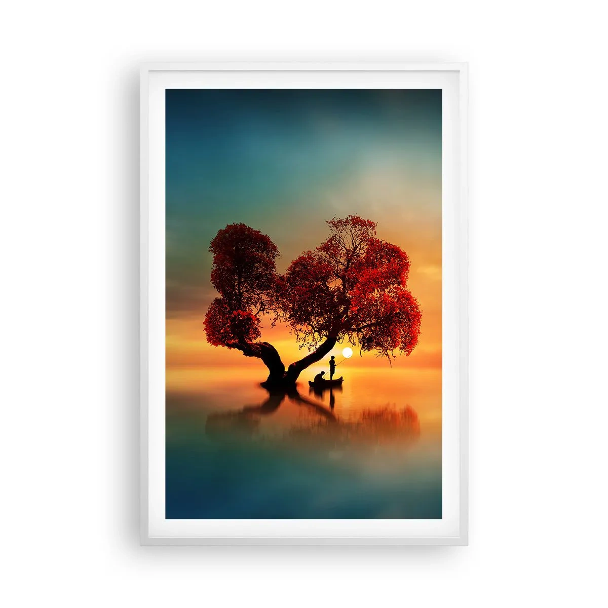 Plakat w białej ramie - Oddaleńcy i ciszyzna bezświata - 61x91 cm