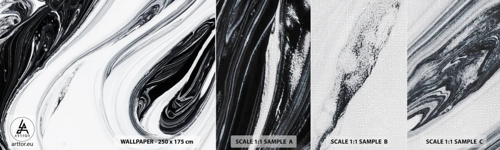 Fototapeta Próbka Premium Canvas - Połączenie przeciwieństw - Farba, Sztuka, Nowoczesna - 100x30 cm