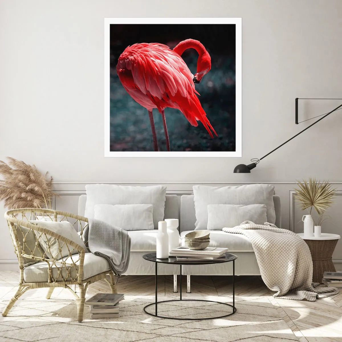 Plakat - Karmazynowy poemat natury - 40x40 cm