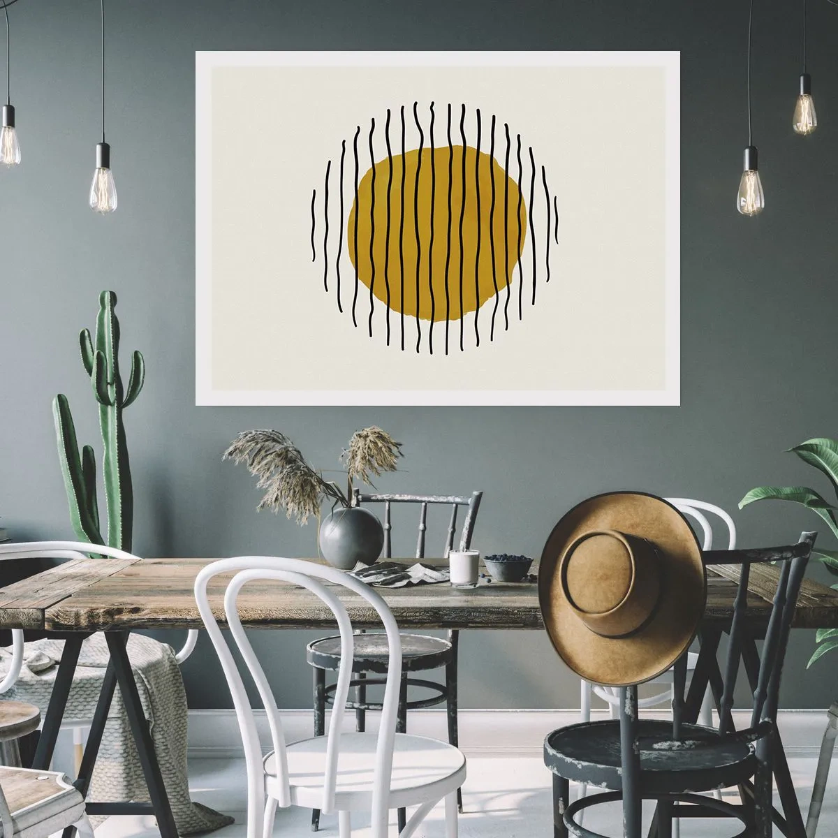 Plakat - Abstrakcja drżąca od żaru - 40x30 cm