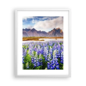 Plakat w białej ramie - Siła i surowość obok łagodności - 40x50 cm