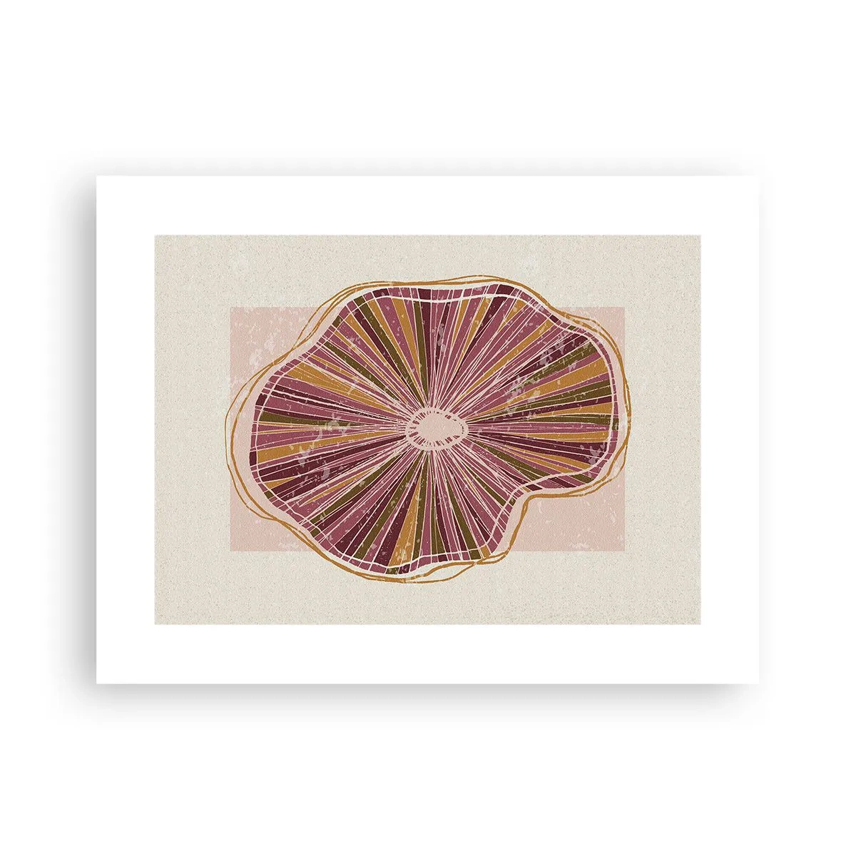Plakat - Abstrakcja promienista - 40x30 cm