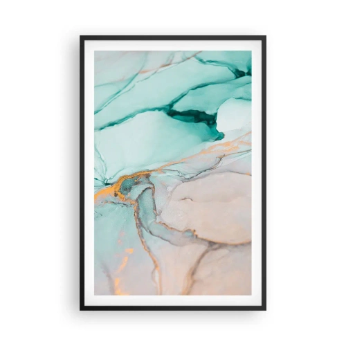 Plakat w czarnej ramie - Taniec kształtów i barw - 61x91 cm