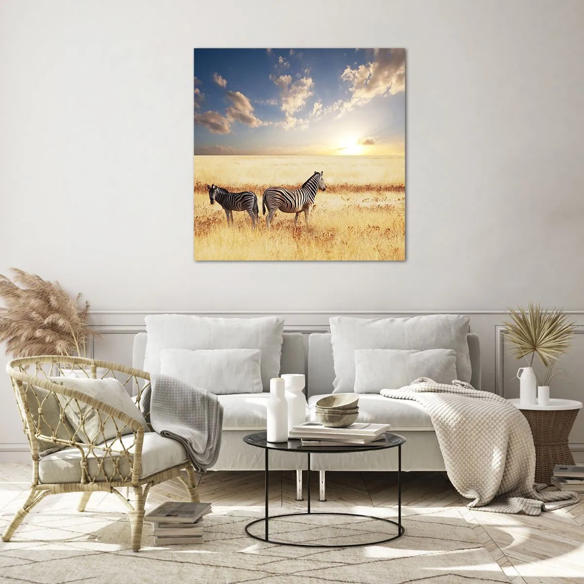 Obraz na szkle - Idź stąd, nie mąć spokoju - 70x70 cm