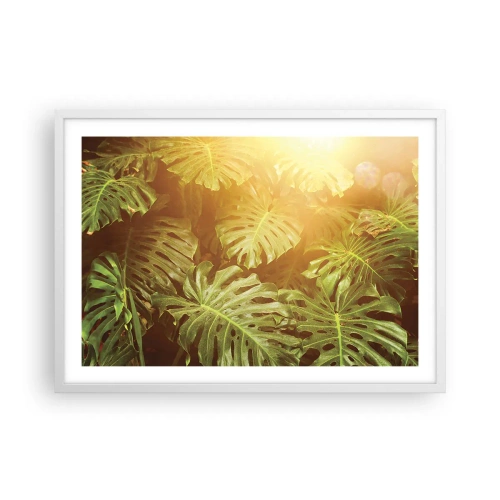 Plakat w białej ramie - W zieloność wstąpić… - 70x50 cm