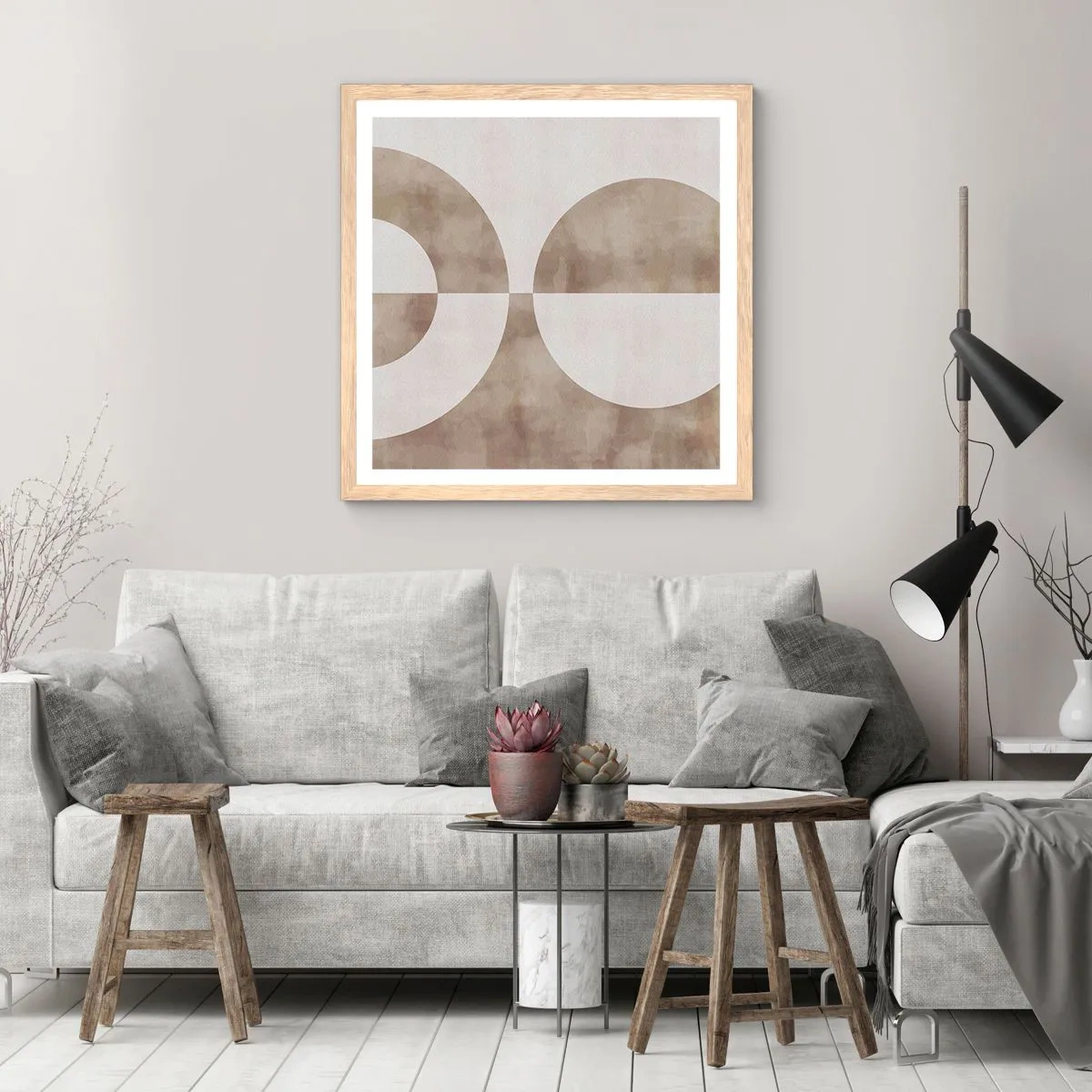 Plakat w ramie jasny dąb - Podobieństwa i różnice - 40x40 cm